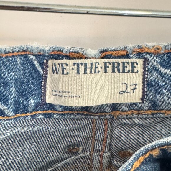 Free People We The Free Good Luck Mid-Rise Barrel Jeans Size 27 - Picture 3 of 6